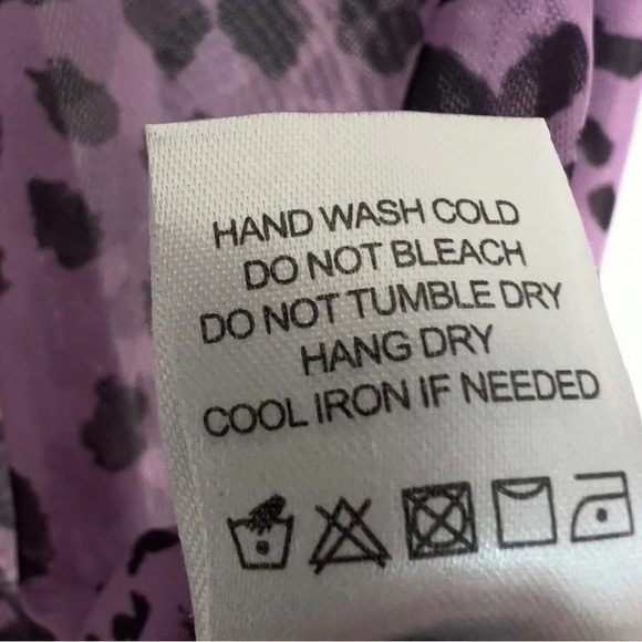 LOVERS & FRIENDS Lauryn top animal print mesh purple leopard size XXS - Picture 6 of 8